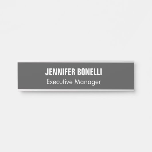 Beruflich-minimalistisch-modern grau türschild (Vorderseite )