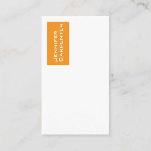 Beruflich-minimalistisch-modern orange begleitkarte (Vorderseite)