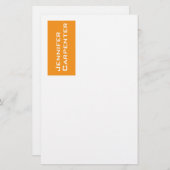 Beruflich-minimalistisch-modern orange briefpapier (Vorne/Hinten)