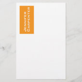 Beruflich-minimalistisch-modern orange briefpapier (Vorderseite)