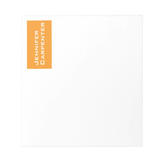 Beruflich-minimalistisch-modern orange notizblock (Vorderseite)
