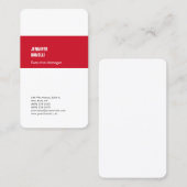 Beruflich-minimalistisch-modern-rot schlicht visitenkarte (Vorne/Hinten)