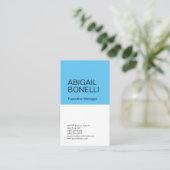 Beruflich-minimalistisch-modern-schlicht-blau Visitenkarte (Stehend Vorderseite)