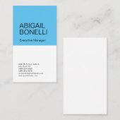 Beruflich-minimalistisch-modern-schlicht-blau Visitenkarte (Vorne/Hinten)