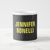 Beruflich-minimalistisch-modern, schwarz-gelb Jumbo-Tasse (Vorderseite)