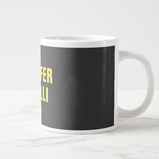 Beruflich-minimalistisch-modern, schwarz-gelb Jumbo-Tasse (Rechts)