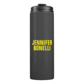 Beruflich-minimalistisch-modern, schwarz-gelb thermosbecher (Vorderseite)