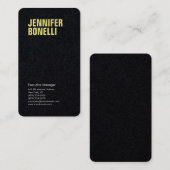 Beruflich-minimalistisch-modern, schwarz-gelb visitenkarte (Vorne/Hinten)