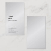 Beruflich-minimalistisch-modern silbergrau visitenkarte (Vorne/Hinten)