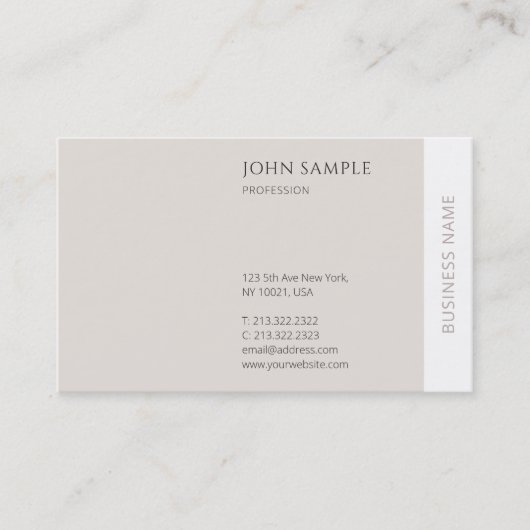 Beruflich Minimalistisch Moderne Elegante Moderne Visitenkarte (Vorderseite)