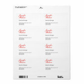 Beruflich-minimalistisch-moderne rote Kalligraphie (Vorne)