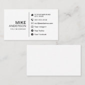 beruflich-minimalistisch-moderne Social-Media-Ikon Visitenkarte (Vorne/Hinten)