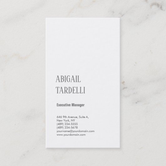 Beruflich minimalistisch-moderner Brauch Visitenkarte (Vorderseite)