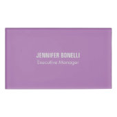 Beruflich minimalistisch moderner Name Namenschild (Vorderseite)