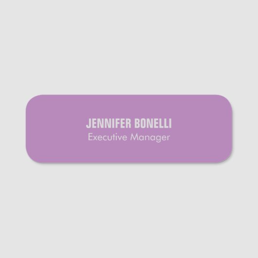 Beruflich minimalistisch moderner Name Namensschild (Vorderseite)