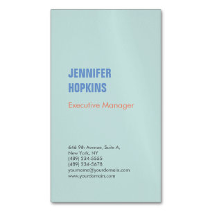 Beruflich-minimalistisch-modernes Blau Magnetische Visitenkarte