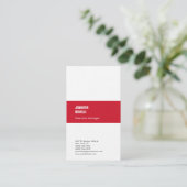 Beruflich-minimalistisch-modernes, dickes Rot Visitenkarte (Stehend Vorderseite)