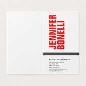 Beruflich-minimalistisch-modernes Rot Visitenkarten (Außenseite Aufgefaltet)