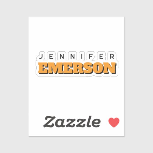 Beruflich minimalistisch modernes schlicht aufkleber (Blatt)