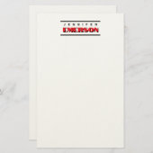 Beruflich minimalistisch modernes schlicht briefpapier (Vorne/Hinten)