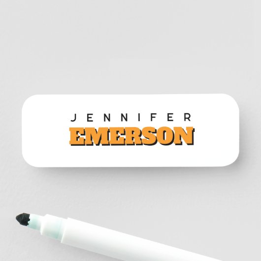 Beruflich minimalistisch modernes schlicht namensschild (Beispiel)