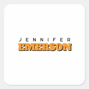 Beruflich minimalistisch modernes schlicht quadratischer aufkleber