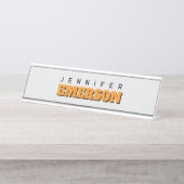 Beruflich minimalistisch modernes schlicht schreibtischnamensplakette (Vorderseite )