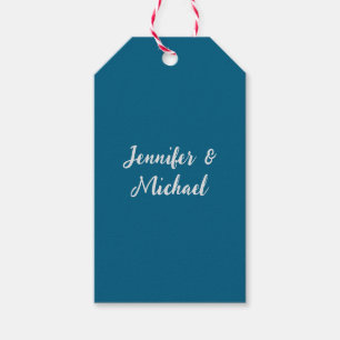 Beruflich-minimalistisch-ozeanblau-kalligraphisch Geschenkanhänger