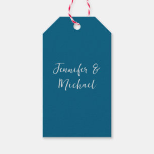 Beruflich-minimalistisch-ozeanblau-kalligraphisch Geschenkanhänger