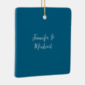 Beruflich-minimalistisch-ozeanblau-kalligraphisch Keramikornament (Rechts)