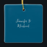 Beruflich-minimalistisch-ozeanblau-kalligraphisch Keramikornament<br><div class="desc">Dein Name wird jeden in einem Augenblick überraschen.</div>