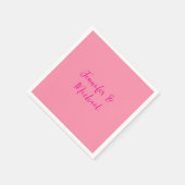 Beruflich-minimalistisch-rosa Kalligraphie Serviette (Ecke)