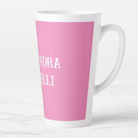 Beruflich-minimalistisch-rosa moderne Sitte schlic Milchtasse (Rechts)