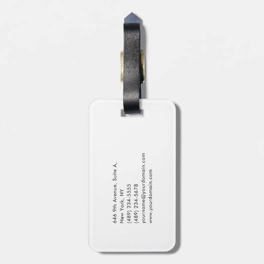 Beruflich-minimalistisch-rot-modern Gepäckanhänger (Rückseite vertikal)