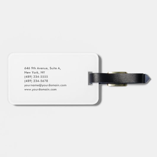 Beruflich-minimalistisch-rot-modern Gepäckanhänger (Rückseite horizontal)