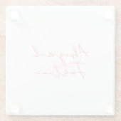 Beruflich-minimalistisch-rot-modern Glasuntersetzer (Rückseite)