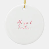 Beruflich-minimalistisch-rot-modern Keramik Ornament (Vorne)