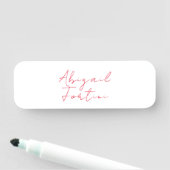 Beruflich-minimalistisch-rot-modern Namensschild (Beispiel)