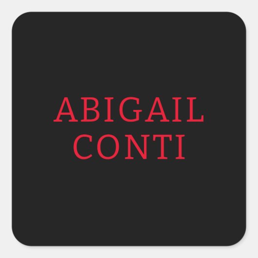 Beruflich-minimalistisch-rot-modern Quadratischer Aufkleber (Vorderseite)