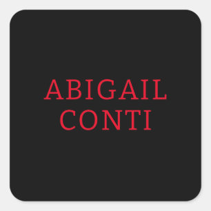 Beruflich-minimalistisch-rot-modern Quadratischer Aufkleber