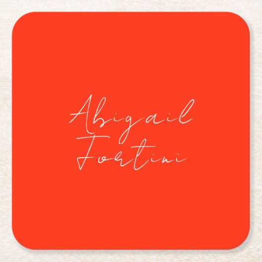 Beruflich-minimalistisch-rot-modern Rechteckiger Pappuntersetzer (Vorderseite)