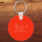 Beruflich-minimalistisch-rot-modern Schlüsselanhänger (Rückseite)