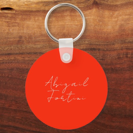 Beruflich-minimalistisch-rot-modern Schlüsselanhänger (Rückseite)