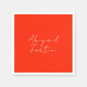 Beruflich-minimalistisch-rot-modern Serviette (Vorderseite)