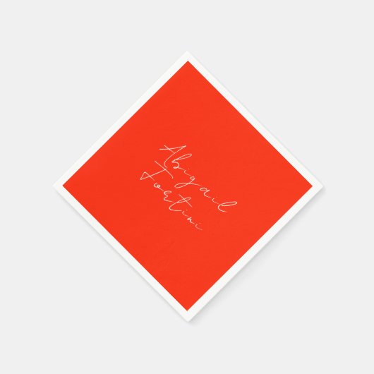 Beruflich-minimalistisch-rot-modern Serviette (Ecke)