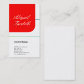 Beruflich-minimalistisch-rot-weiß-Handschrift Visitenkarte (Vorne/Hinten)
