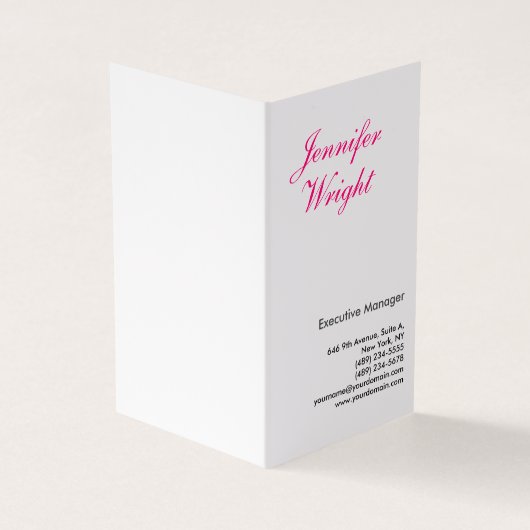 Beruflich minimalistisch schlicht elegant modern visitenkarten (Vorderseite)