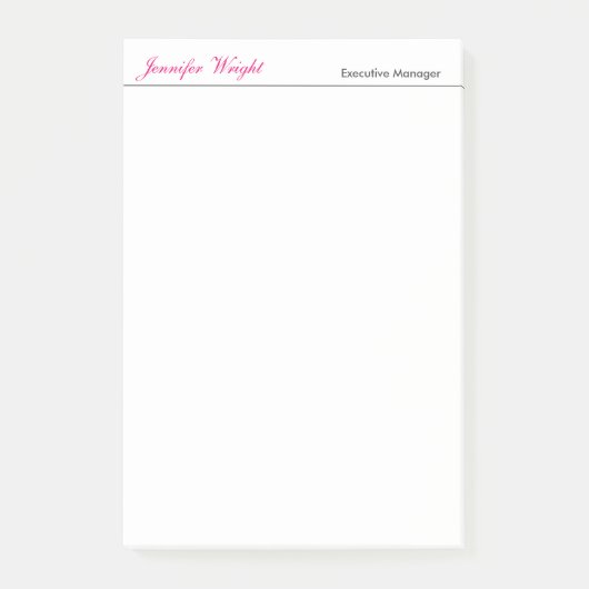 Beruflich-minimalistisch-schlicht-elegante Kalligr Post-it Klebezettel (Vorderseite)