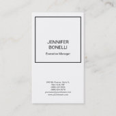 Beruflich minimalistisch schlicht modern Schwarz-w Visitenkarte (Vorderseite)