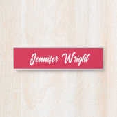 Beruflich-minimalistisch-schlicht-moderne Kirschro Türschild (Vorderseite )